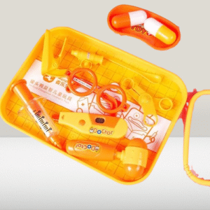 Product Title:Kids Doctor Role Play Toy Set - 12  Pcs Medical Kit (Orange & Yellow)