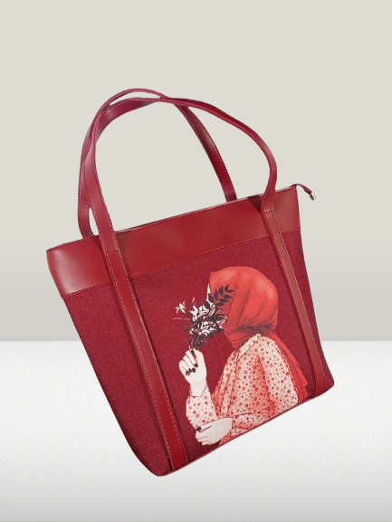 Beige Artistic Tote Bag – Elegant & Minimalist - Image 4