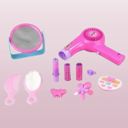 Kids Beauty Play Set – 12-Piece Pretend Makeup & Hair Styling Kitk - Image 2