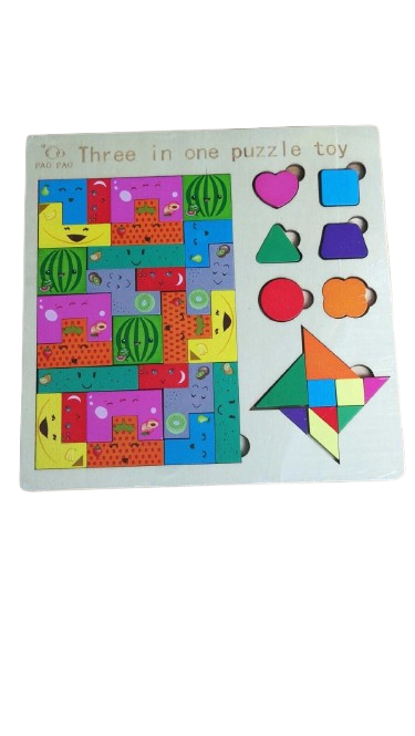 3-in-1 Wooden Puzzle Toy - Image 3