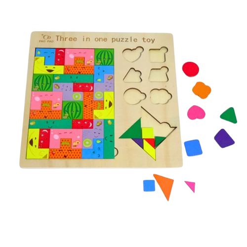 3-in-1 Wooden Puzzle Toy - Image 5