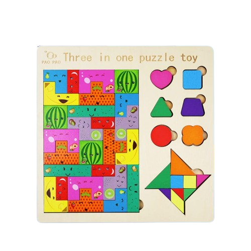 3-in-1 Wooden Puzzle Toy - Image 6