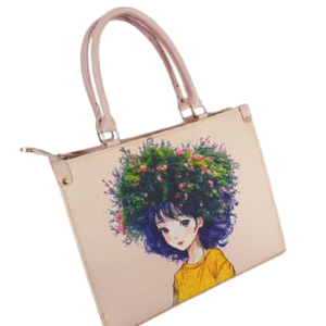 Floral-Haired Girl Tote Bag