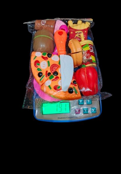Kids' Pretend Play Fast Food & Pizza Set: - Image 4