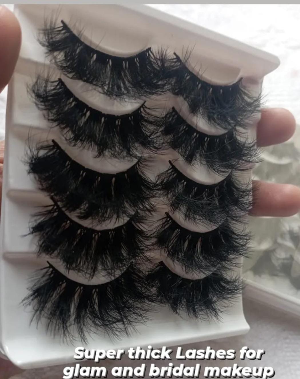 Pair of 5 #BridalLashesStunning Wedding Lashes, Elegant Bridal Lashes - Image 2