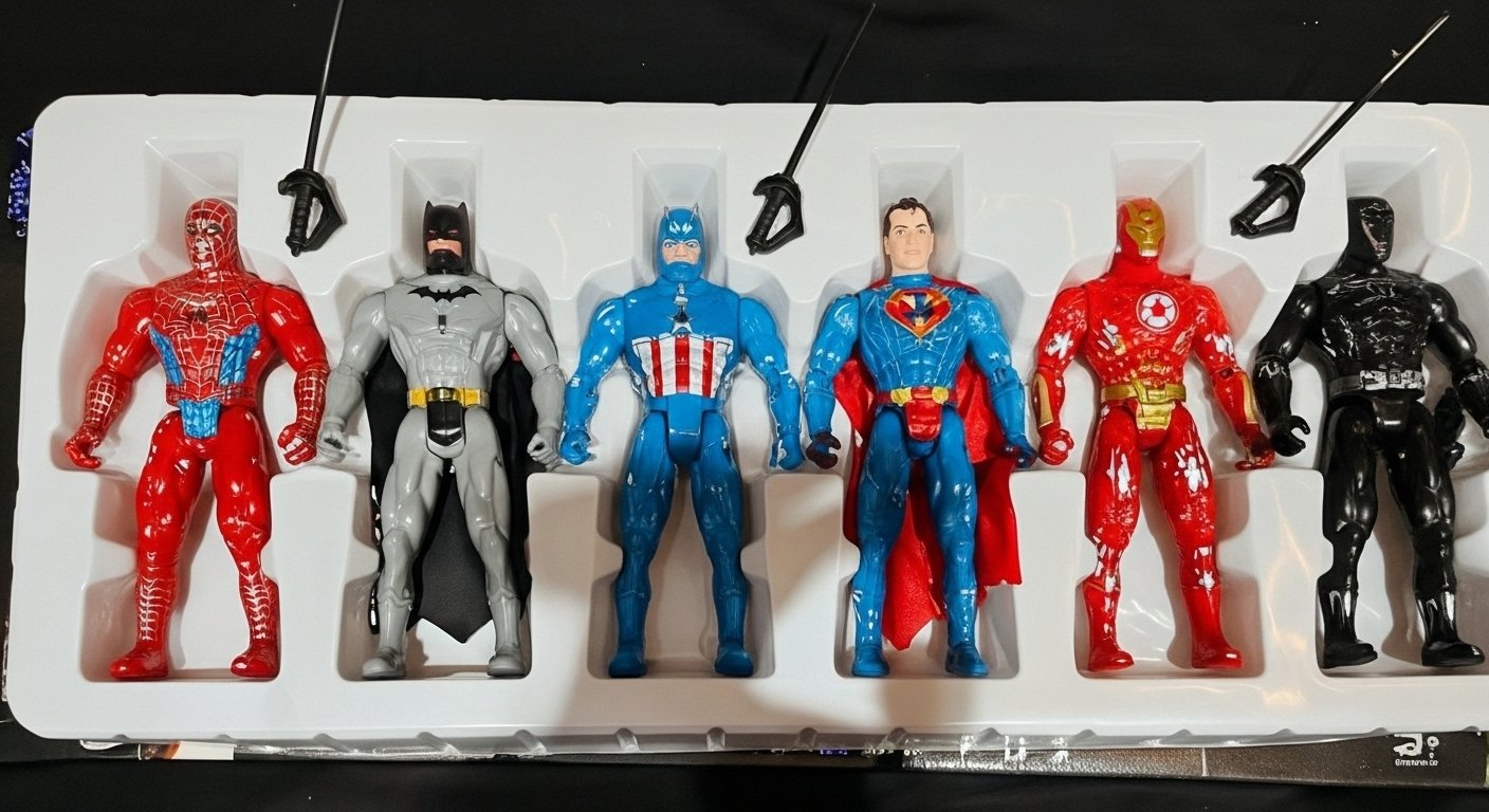 6 Superhero Action Figure  collection - Image 5